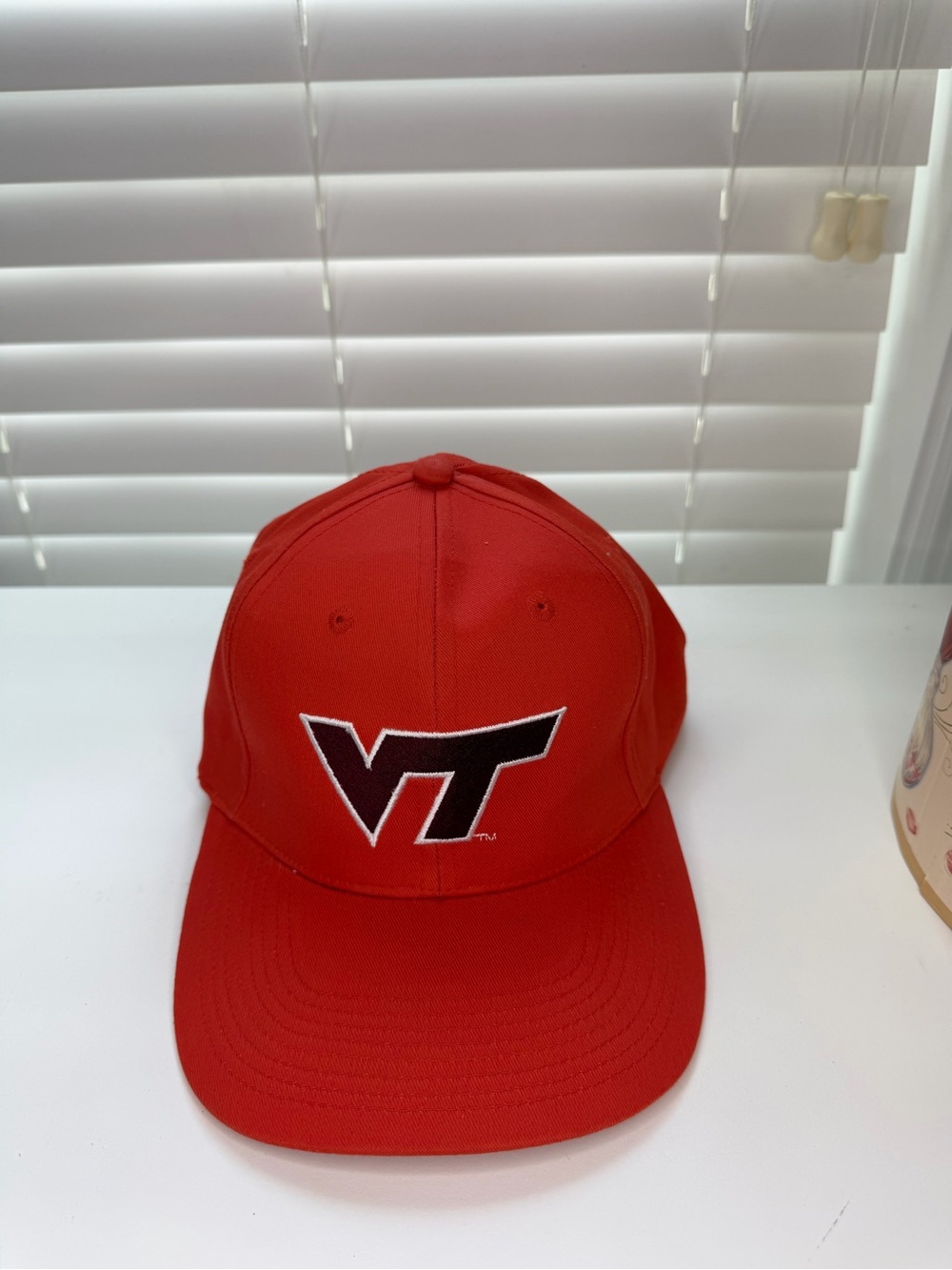 Vintage Virginia Tech orange Logo Baseball Cap with original tags Nos